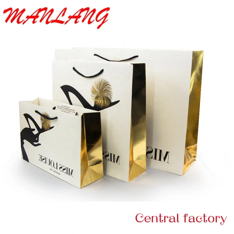 Custom  Custom Made Bags Cheap Thank You Elegant Print Paper Bag With Your Own Logo