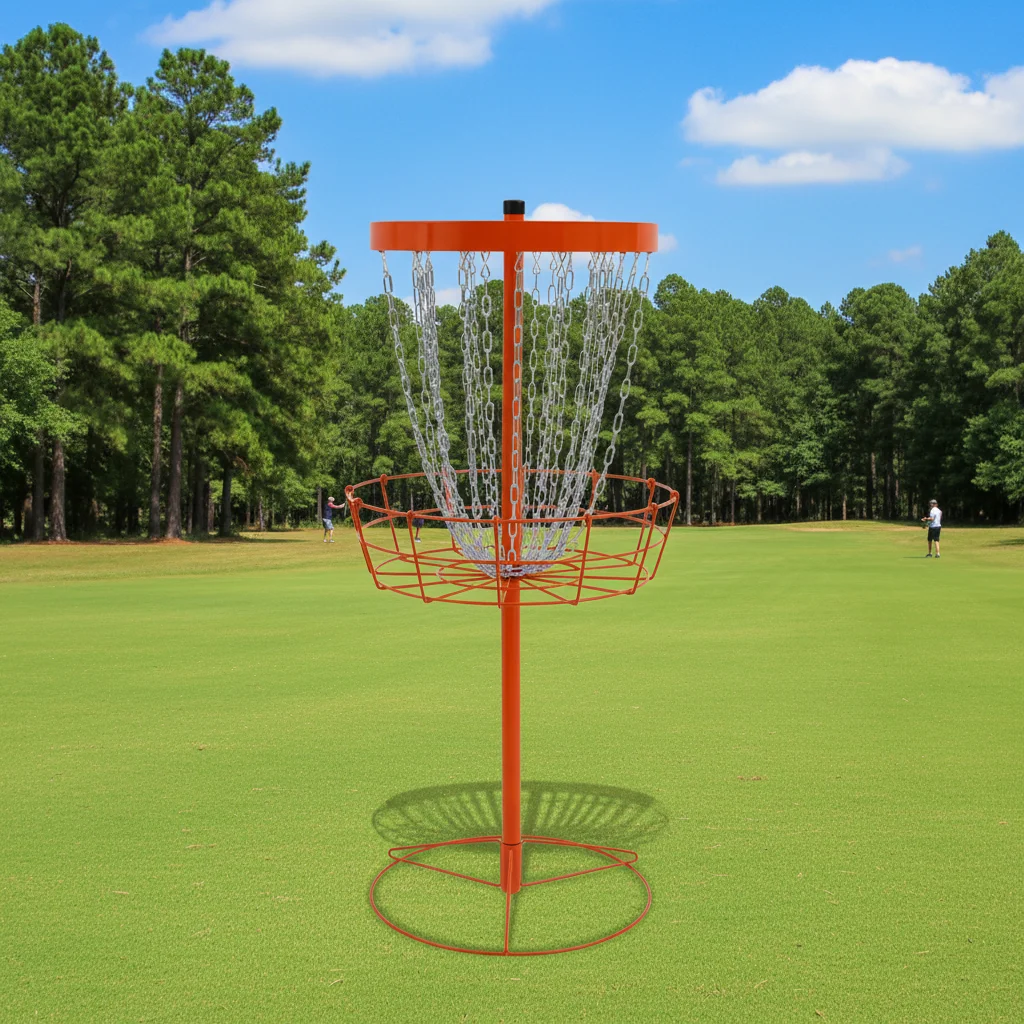 Panier d'entraînement portable pour le disc golf avec 24 chaînes, cible de disc golf en fer robuste pour la pratique, montage facile, durable