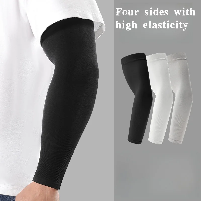 2pcs Ice Silk Arm Sleeves, Breathable UV Protection Arm for Men Women,for Cycling Fishing Summer Outdoor Sun Protective Gear