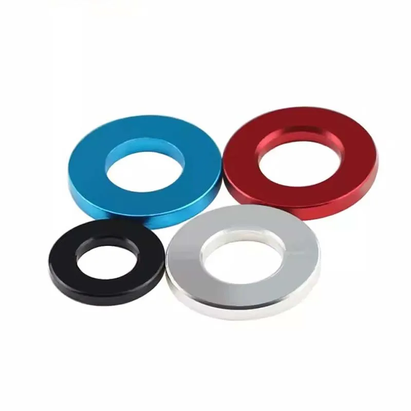 10 pz/lotto Multi-Colore Colorato Anodizzato In Lega di Alluminio Rondella Piatta In Alluminio Guarnizione Piatto Rondella per RC Parte M5 M6 M8 M10 M12