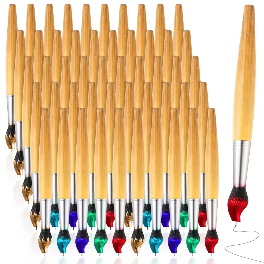 

50 шт. ручки-кисти, бамбуковая кисть, шариковая ручка, новинка, выдвижная кисть, чернильные ручки для художественной деятельности, учитель искусства, Gi