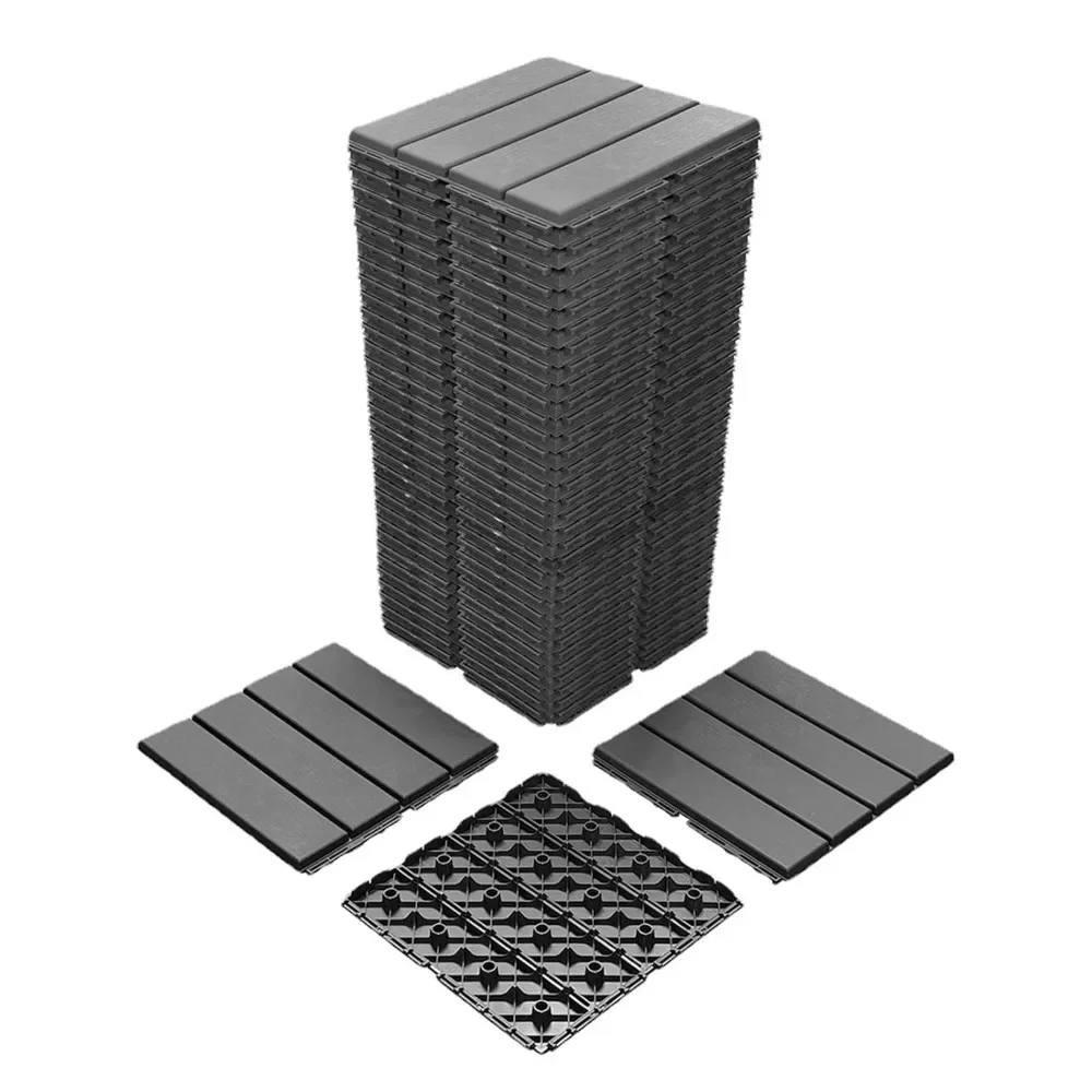 Interlocking Deck Tiles, 36PCS Waterproof Outdoor Flooring, ABS Plastic Patio Decking Tiles for Balcony Garden Porch, 12x12in