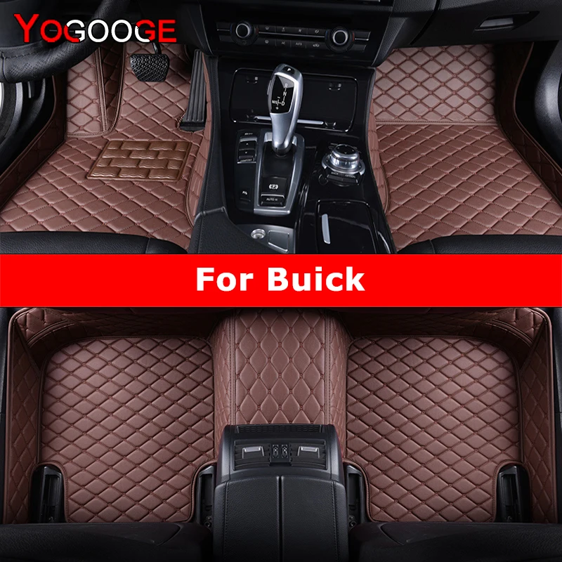 YOGOOGE Custom Car Floor Mats For Buick Envision Encore LaCrosse Excelle Regal Verano GL8 Auto Carpets Foot Coche Accessorie