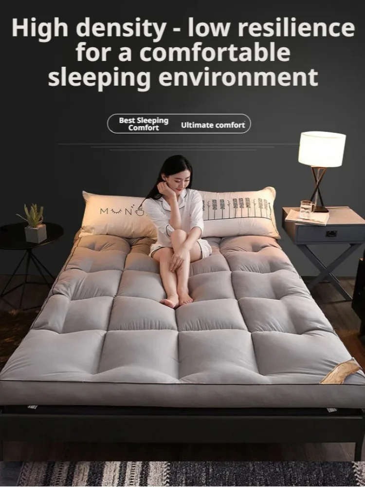 

Thickened Feather Down Velvet Mattress - Foldable, Soft Mattress for Dormitory, Comfortable Sleeping Pad