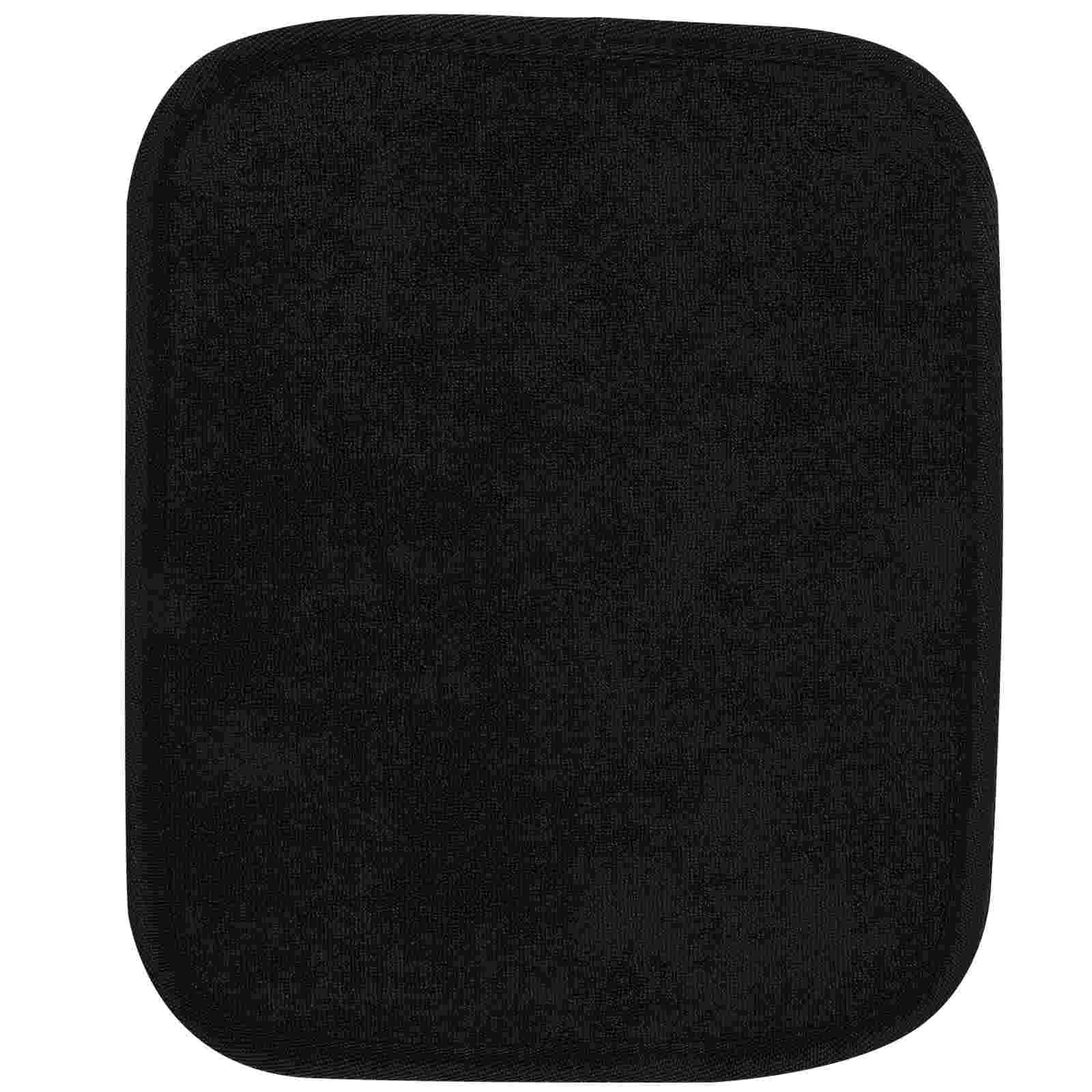 Drying Mat for Kitchen Counter Bowling Towel Cleaning Rag Anti-Slip Pad Microfiber Grip (Pure Black) Green Bathroom