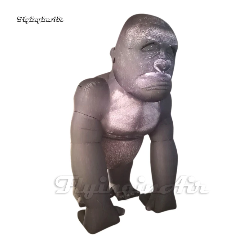 Giant Inflatable Gorilla Cartoon Animal Mascot Balloon 3m Air Blow Up Great Ape For Park And Zoo Decoration