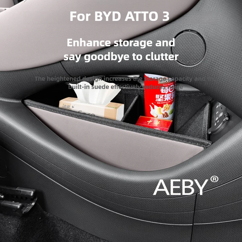 

AEBY For BYD ATTO 3 Smart Driving Edition 2022-2025 Raised Center Console Organizer,Console Organizer Tray with Extra Space