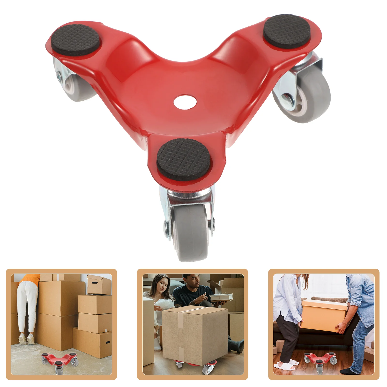 Moving Tools Three Wheel Dolly Mover Dollies For Furniture Scroll Nonslip Mover's Metal Heavy