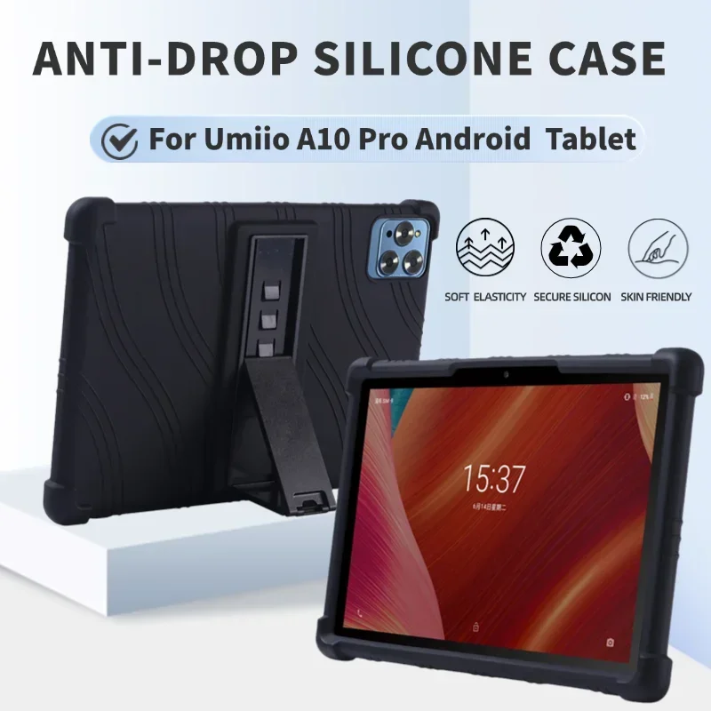 

Для Umiio A10 Pro 10,1-дюймовый противоударный чехол для планшета Android 11, детский мягкий силиконовый чехол-подставка, защитный чехол