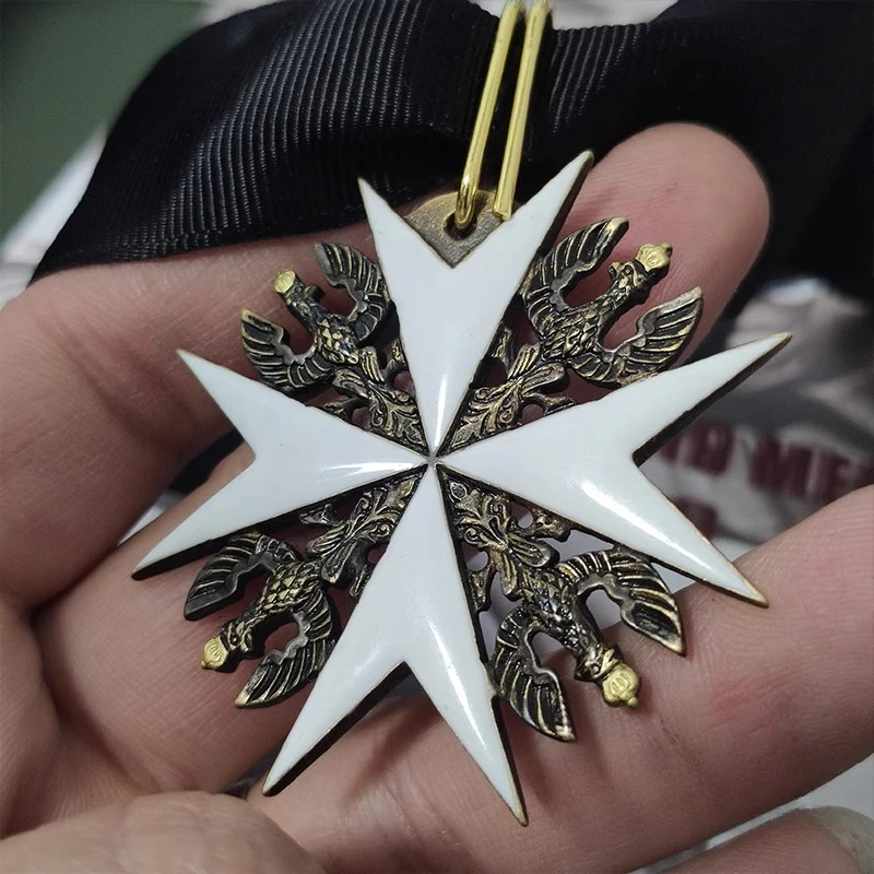 شارة الصليب لقيادة وسام سانت جون القدس من دبابيس مستشفى الفرسان لمجموعة الحرف اليدوية للديكور