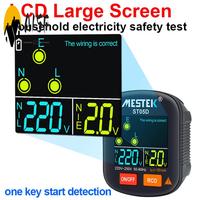 A15F-Mestek ST05 Socket Tester Outlet Tester RCD GFCI NCV Test Outlet Checker Ground Zero Line 30MA Smart Socket