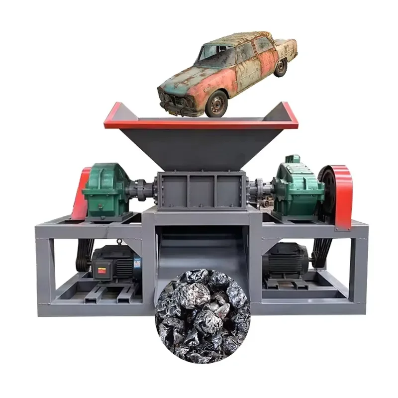 Crusher Autofeed Car Shell Iron Scrap Crusher Metal Recycling Machine Tin Can Shredder