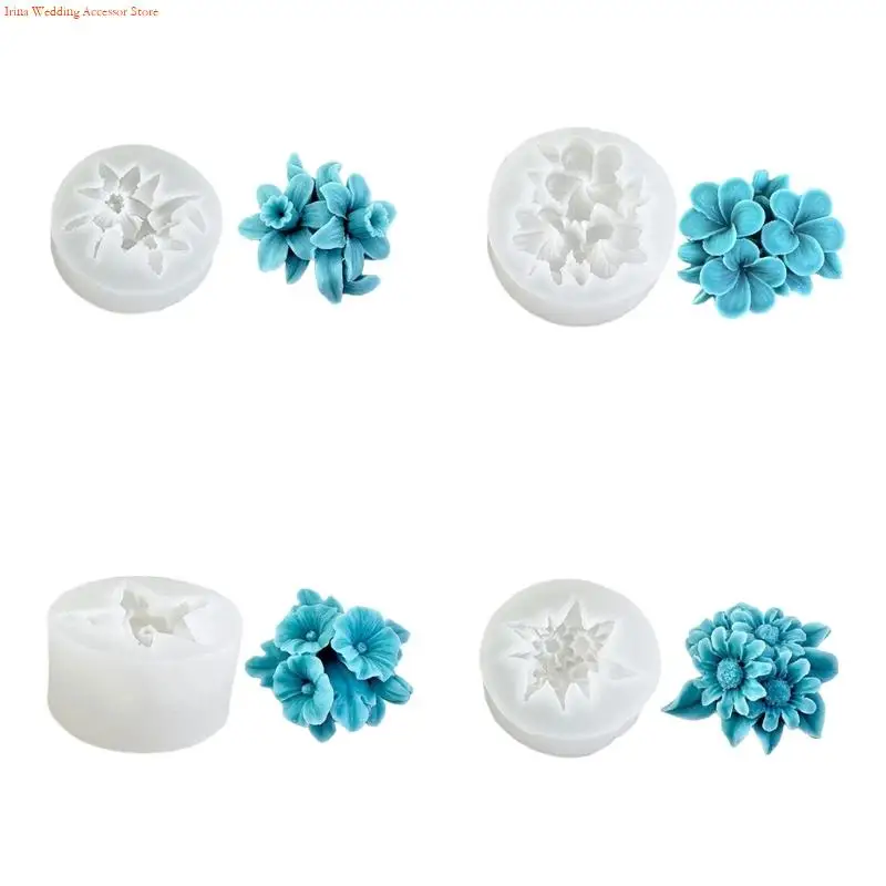 

G92D Стильная цветочная армат свеча силиконовая плесень для свадебной церемонии украшения