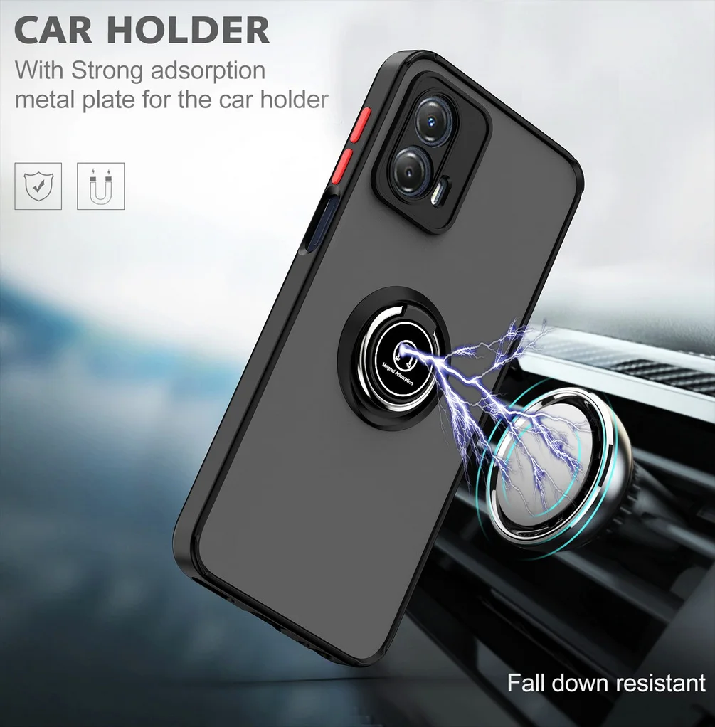 Rotatable bracket case for Moto G72 G13 G23 G53 G 5G 2023 Edge 30 E22 G32 G52 G22 G31 G41 G60 G30 G20 G10 E40 Finger Ring Cover