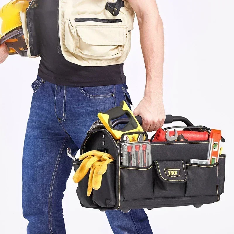 

2025 New Portable Screwdriver Corner Suitcase Tool Case Multifunction Tool Bag Chair Electrician Work Tools Bags Accessories