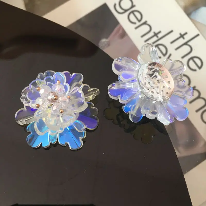 Shoe Charms Colorful Pearl Flower Beaded Resin Retro Handmade  Bright Spring Summer Clog Decoration DIY Accessory for Women