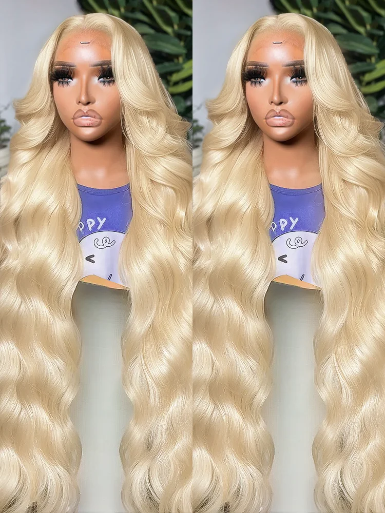 250 Density Body Wave 13x6 Honey Blonde 613 Lace Front Wig HD Transparent 30 40 Inch 13x4 Lace Frontal Wigs Human Hair Brazilian