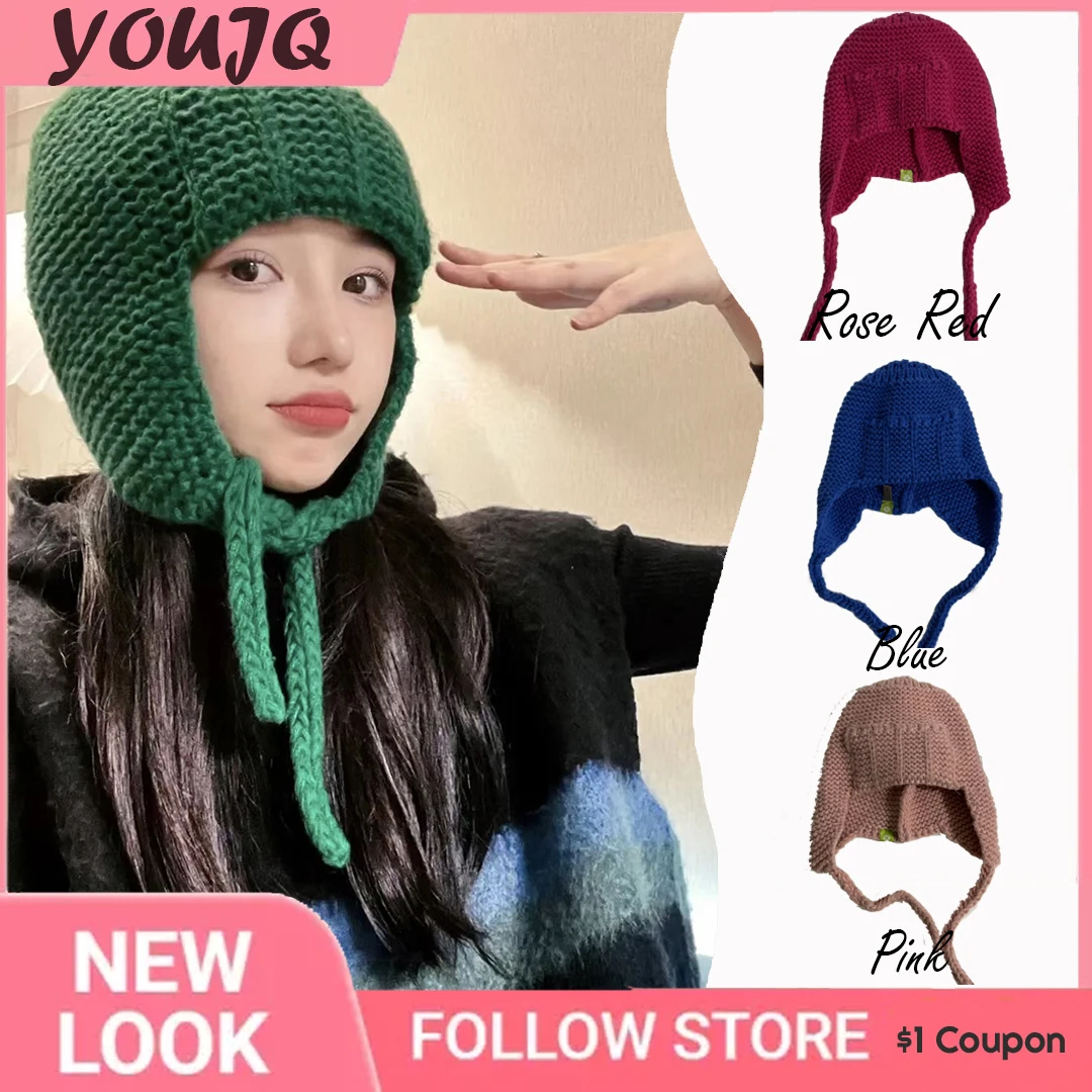 

Y2K Winter Hat Keep Warm Bomber Hat Women Winter Aviator Trooper Party Ear Protection Skullies Beanies Russian Earflap Caps