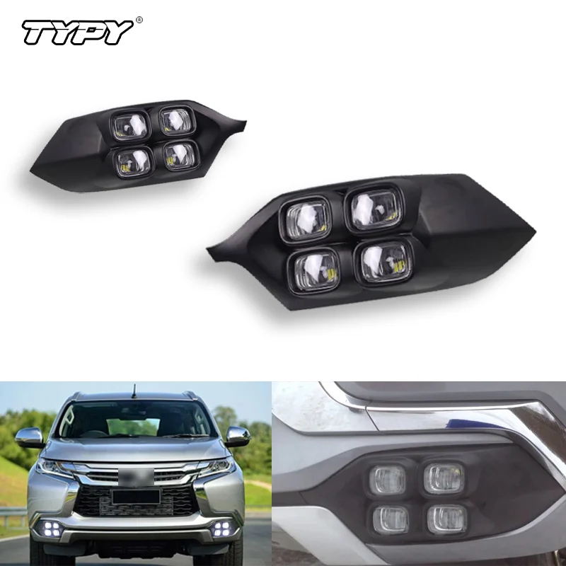 

TYPY Автомобильные мигающие 2 шт. 12 В Автомобильные светодиодные DRL дневные ходовые огни для Mitsubishi Pajero Sport 2015-2016 с указателем поворота