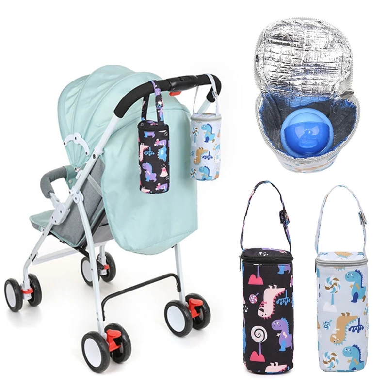 Baby Milk Bottle Insulation Bags Cartoon Portable Waterproof Feeding Bottle Thermal Bag Milk Warmer Cooler Stroller Hang Bags