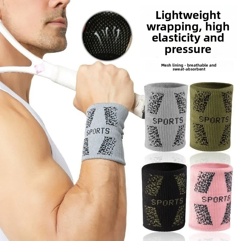 Professional High Elastic Breathable Compression Wrist Guard Sweat Absorbing Anti Sprain Support Basketball Badminton
