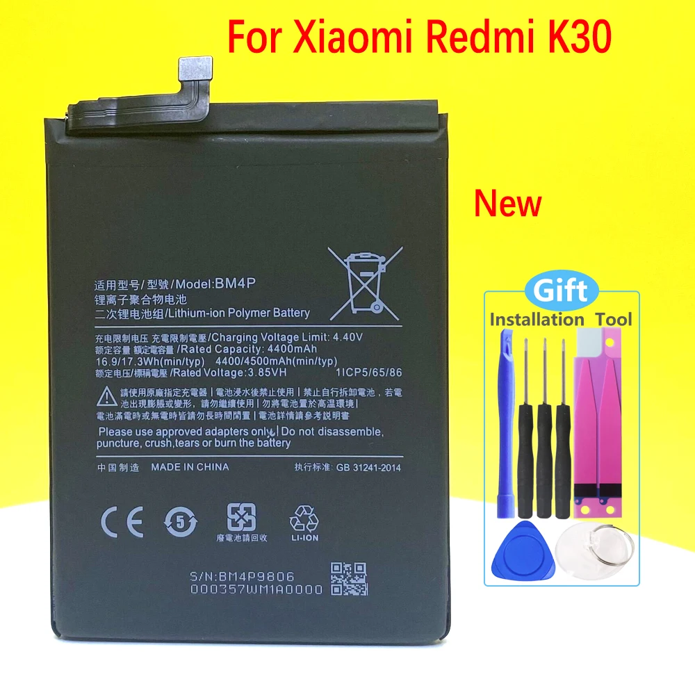 

NEW BM4P Battery For Xiaomi Redmi K30 K30i 4G 5G K 30 Smartphone/Smart Mobile Phone +Tracking Number