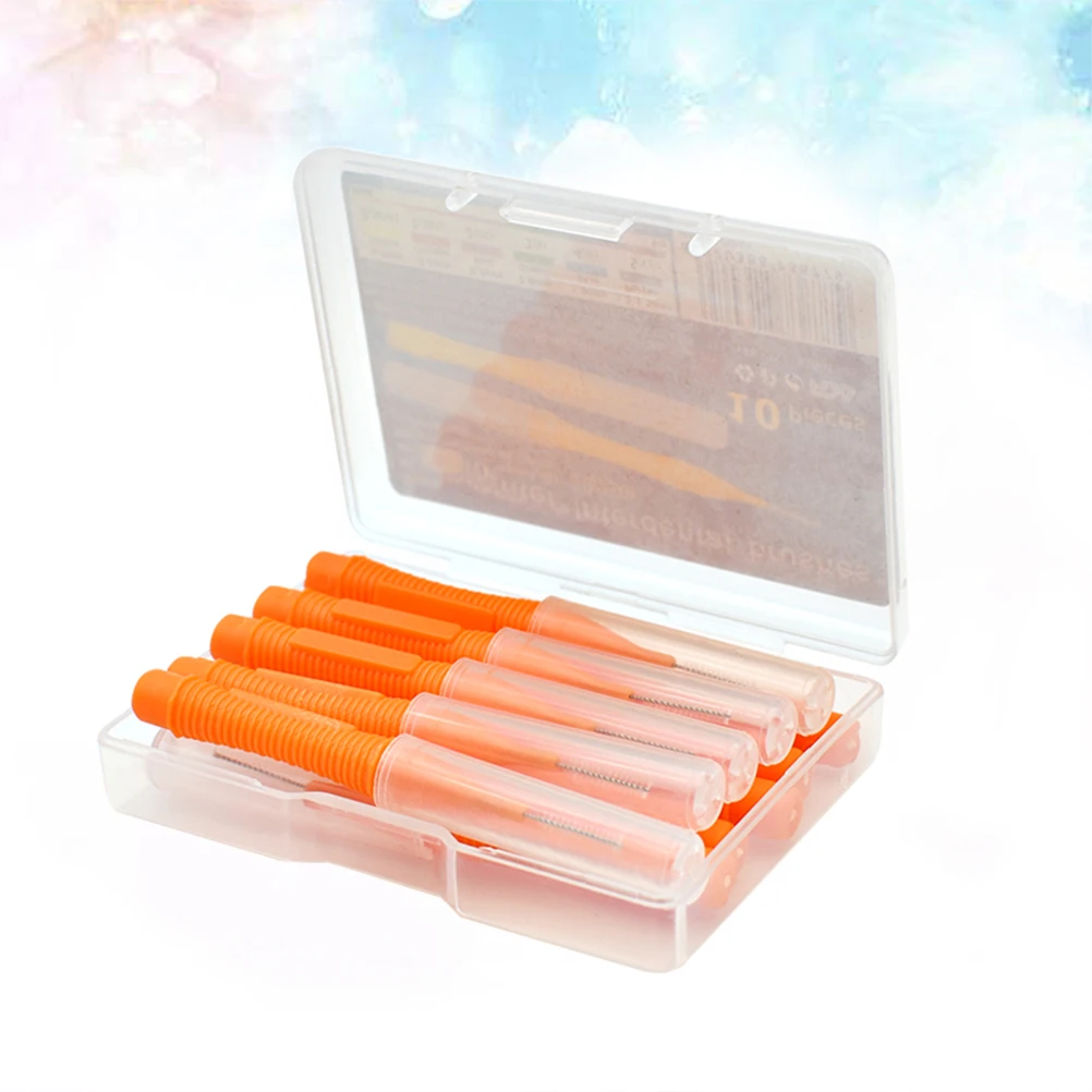 

10pcs Interdental Brush Cleaner Teeth Floss Picks Oral Care Tool For Food Debris Removal Portable Dental Picks Pink