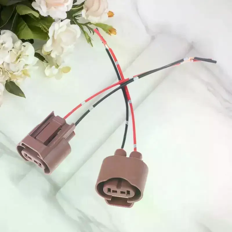 Two Harness Repair Kit, Head Fog Light, Halogen Lamp Connector, 9006 HB4 Bulb with Wire Gauge Socket
