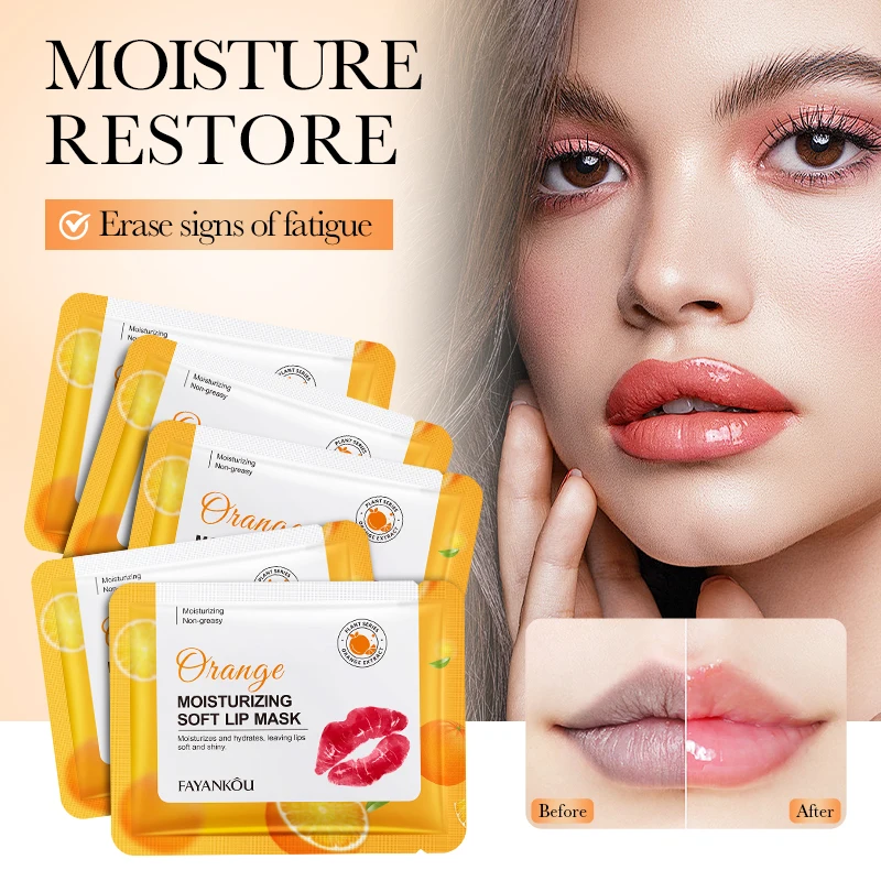 Maschera per labbra al collagene di cristallo di frutta Labbra idratanti Idratante Labbra carnose Labbra Picciate alla fragola Toppe per la cura della pelle R2E2