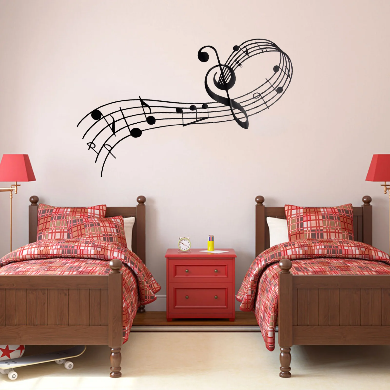 Decal Wall Sticker Kitchen Notes Panel Print Bathroom Bedroom Cover Decor Furniture Home Living Room Music Note Removable Vinyl