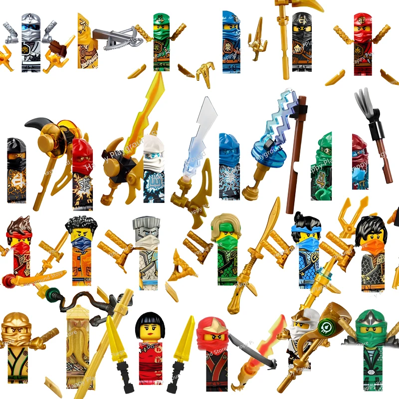 Anime Cartoon TV Ninja Bricks Toy Dolls Zane Nya Lloyd Garmadon Arin Building Blocks Assemble Toys Model for Children Gifts