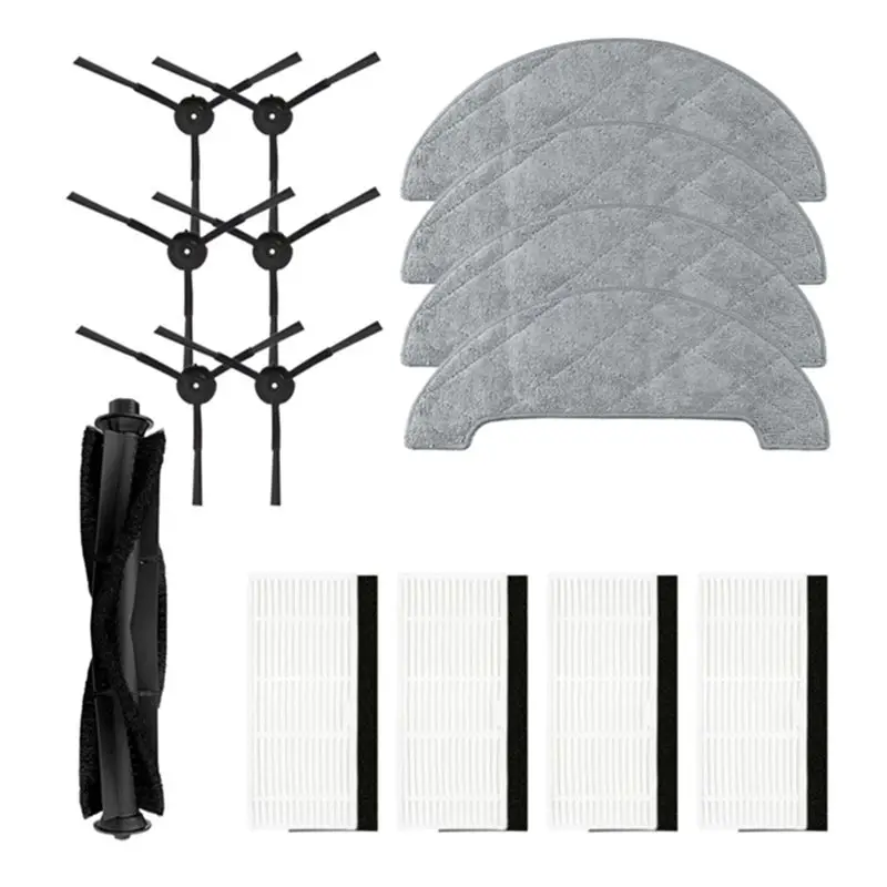 AS63-Hepa Filter Main Side Brush Mop Cloths Spare Parts Kits Plastic+Cloth For Viomi S9 Robot Vacuum Cleaner