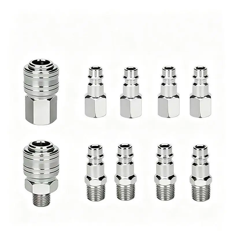 2/10pcs Euro Air Compressor Fitting Kit - 1/4