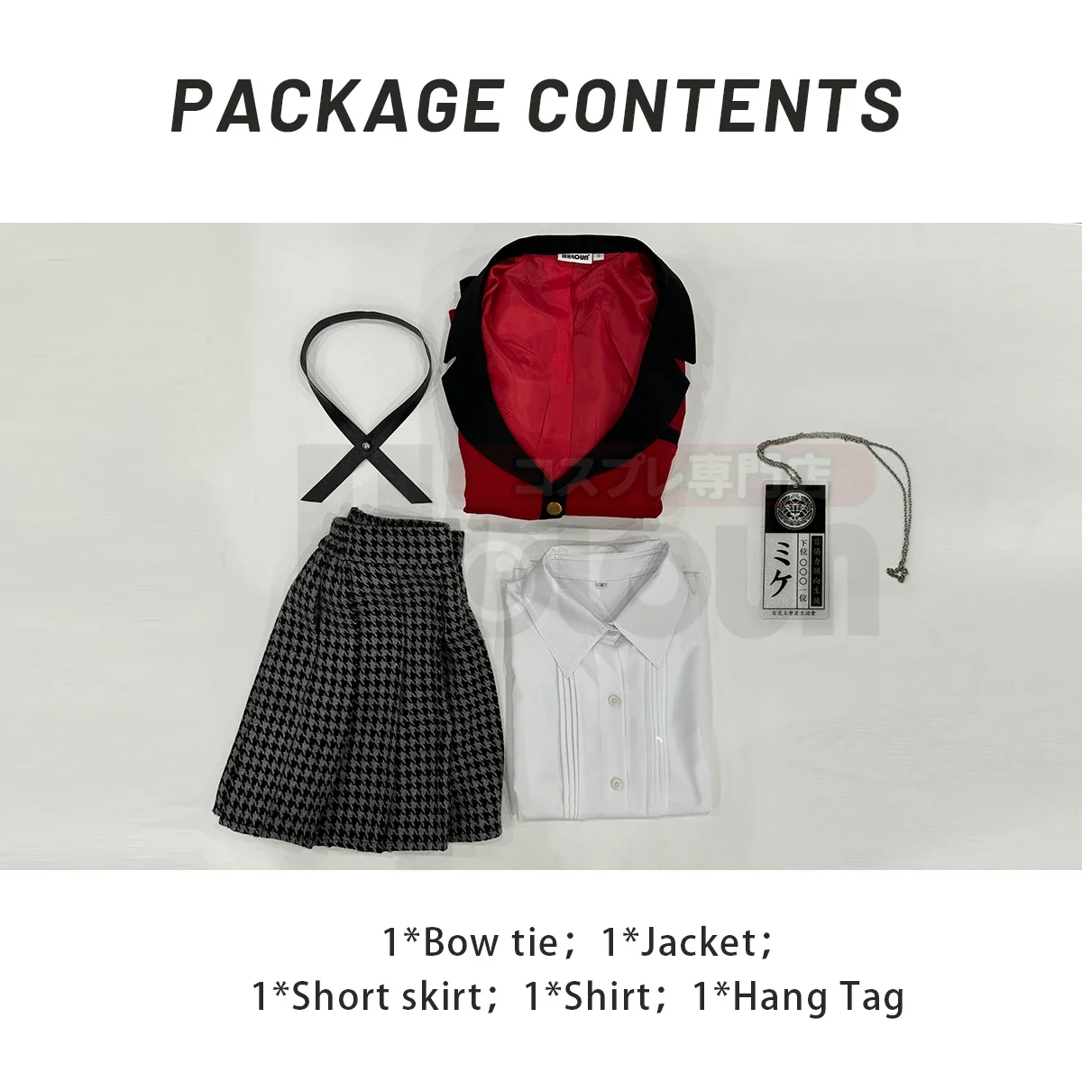 تأثيري Kakegurui-القهري مقامر أنيمي جابامي يوميكو تأثيري حلي شعر مستعار دعوى زي مدرسي قلادة هالوين عيد الميلاد