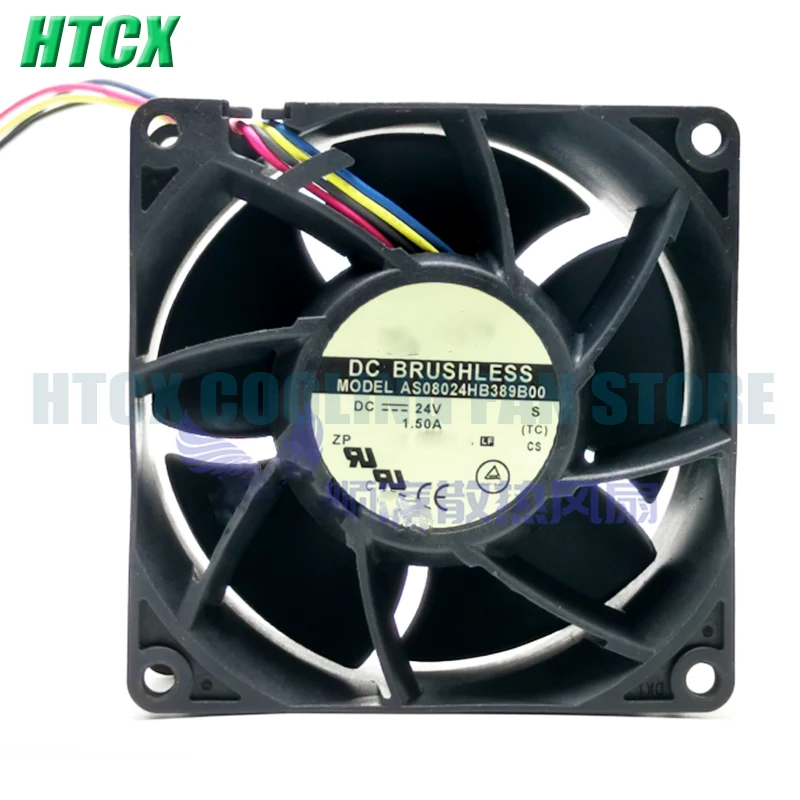 NEW AS08024HB389B00 24V 1.5A 8038 4-wire Frequency Converter Fan
