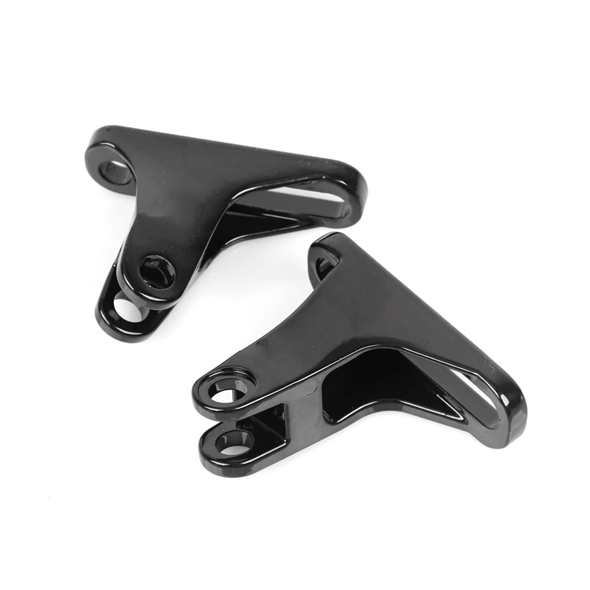 Black Rear Passenger Footpeg Mini Mount for Harley Electra Street Road Glide 93-