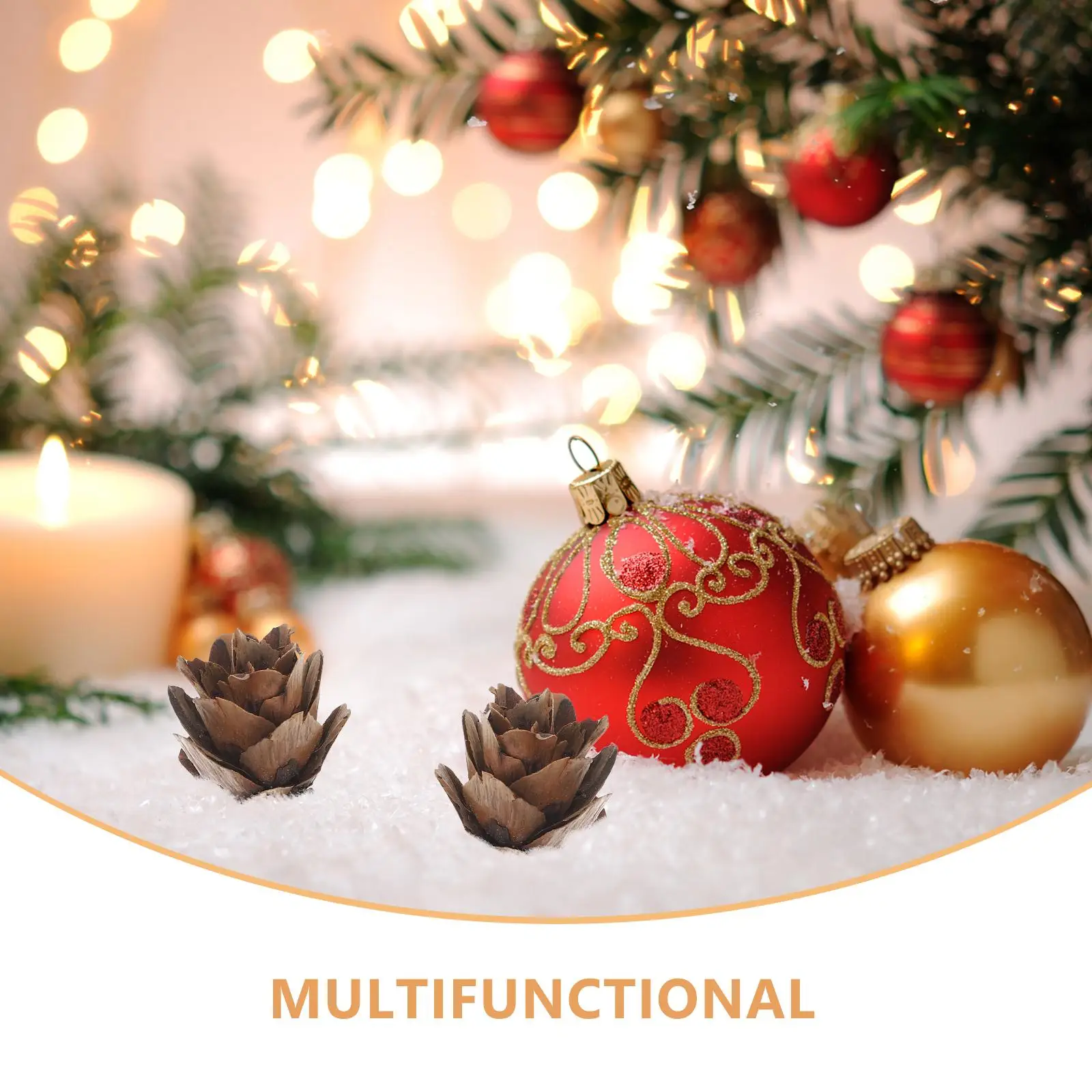 

100 pcs Mini Pine Cone Decorations Classic Wooden Christmas Tree Ornaments Garland Rustic Home Office Store Photo Props