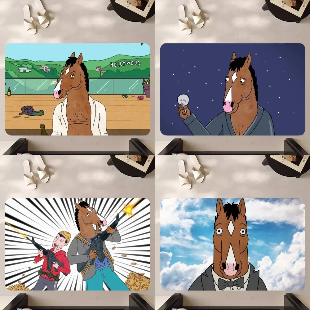 Cartoon BoJacks  Floor Mat Anti-Slip Bathroom Kitchen Bedroom Living Room Entrance Rug Home Decor