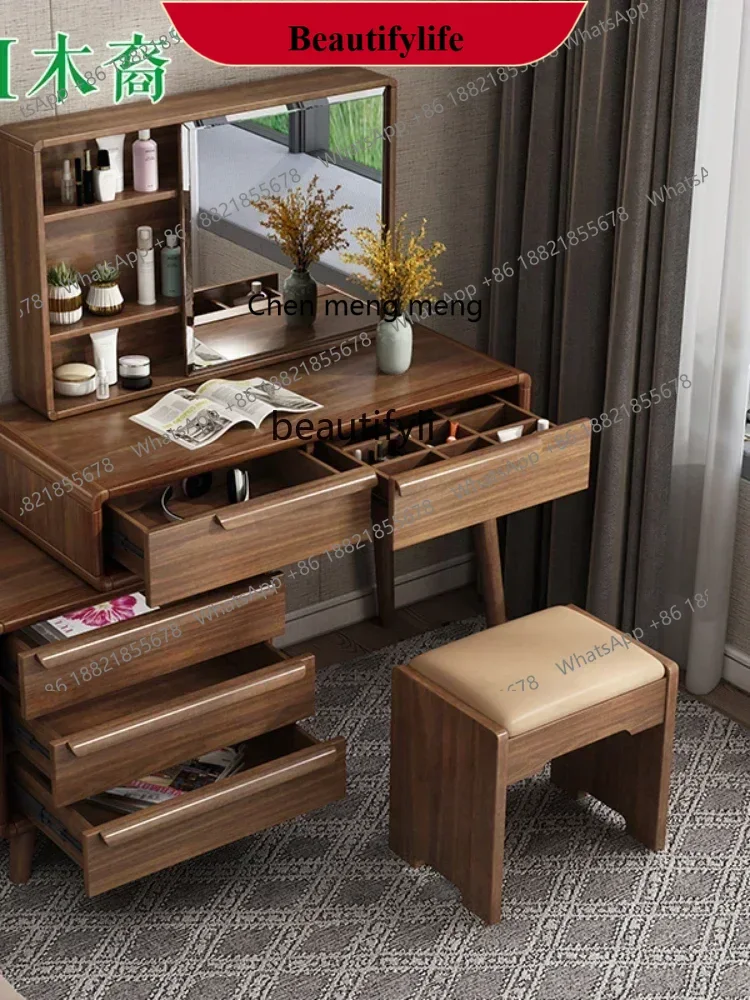 D178  Y CXH Bedroom Retractable Cosmetic Cabinet Small Apartment Storage Internet Celebrity Ins Dresser