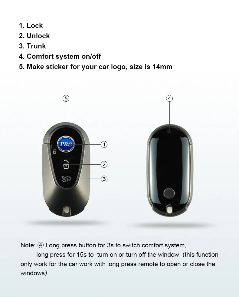 Modified comfort system Smart Car Key
