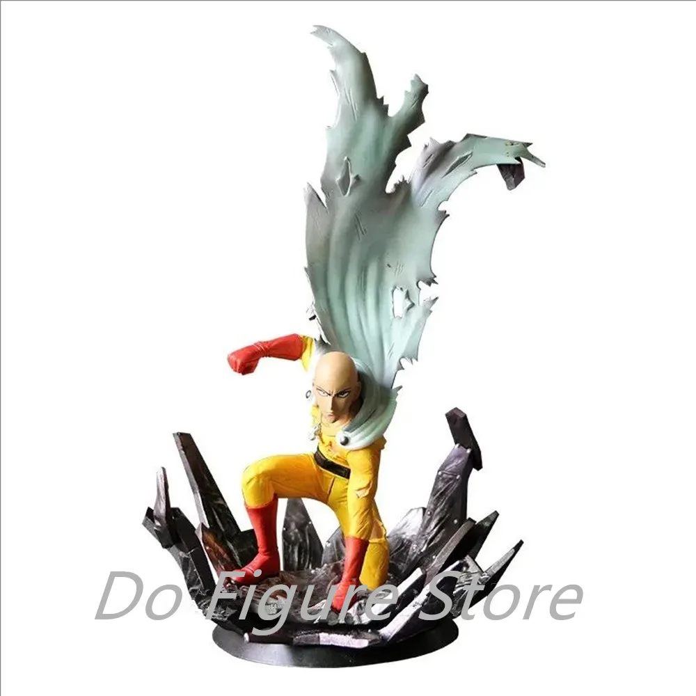 24cm One Punch Saitama War Battle Man Kneeling Ver. PVC Action Figure Collectible Model Toys Gift