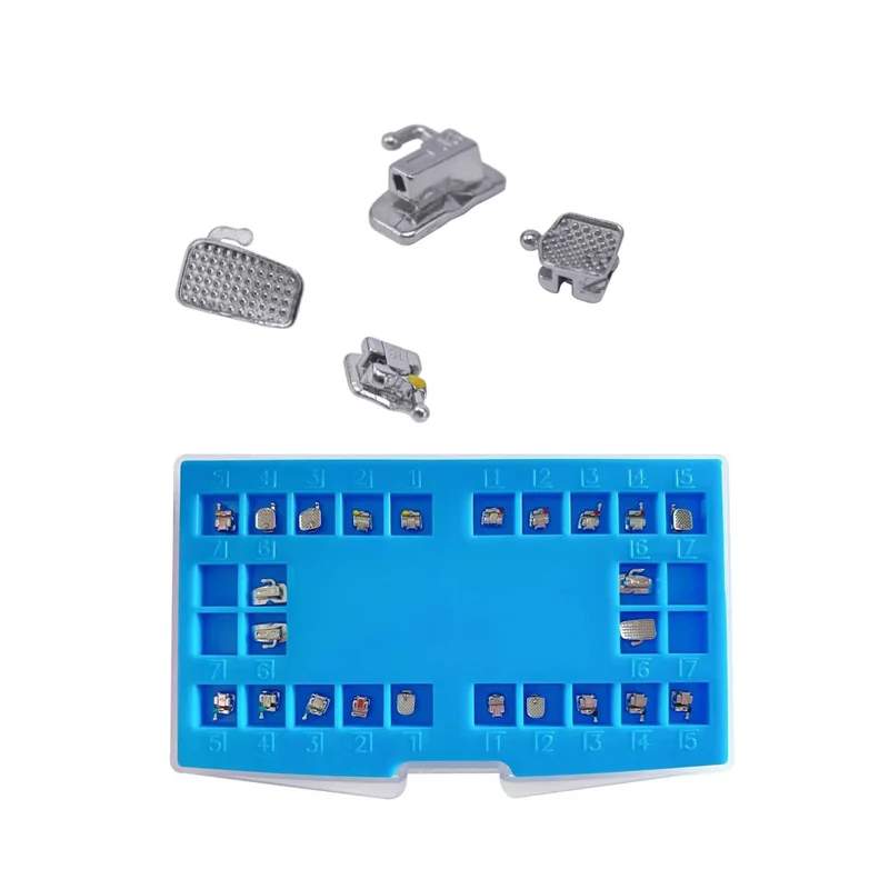 

Dental Orthodontic Metal Self-Ligating Bracket Roth / MBT 345 022 Orhto Bracket Mini Braces High Quality Dental Material