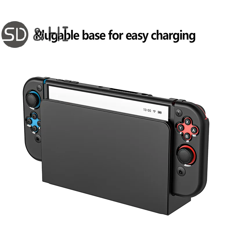 Funda protectora OLED para Nintendo Switch, carcasa trasera OLED, TPU, NS, para juegos