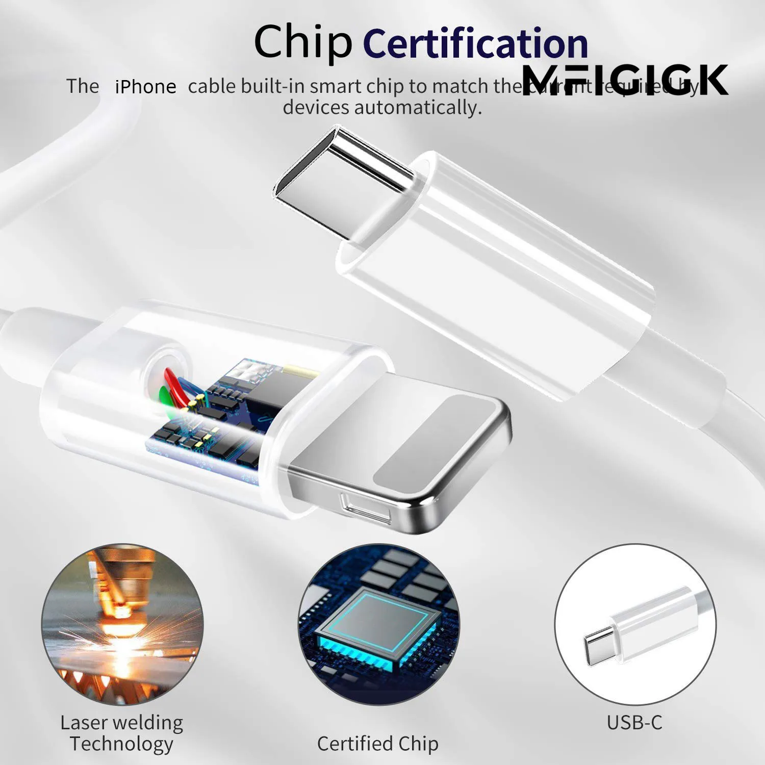 شاحن محول حائط سريع الشحن PD 20 وات USB من النوع C مع سلك كابل لهاتف iPhone IPad - مجموعتان #4