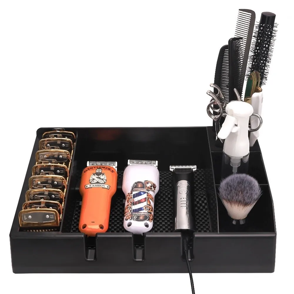 Large Capacity Hair Clipper Tray Box Hairdressing Storage Professional Hair Clipper Stand Durable Organizer Cosmetic Container