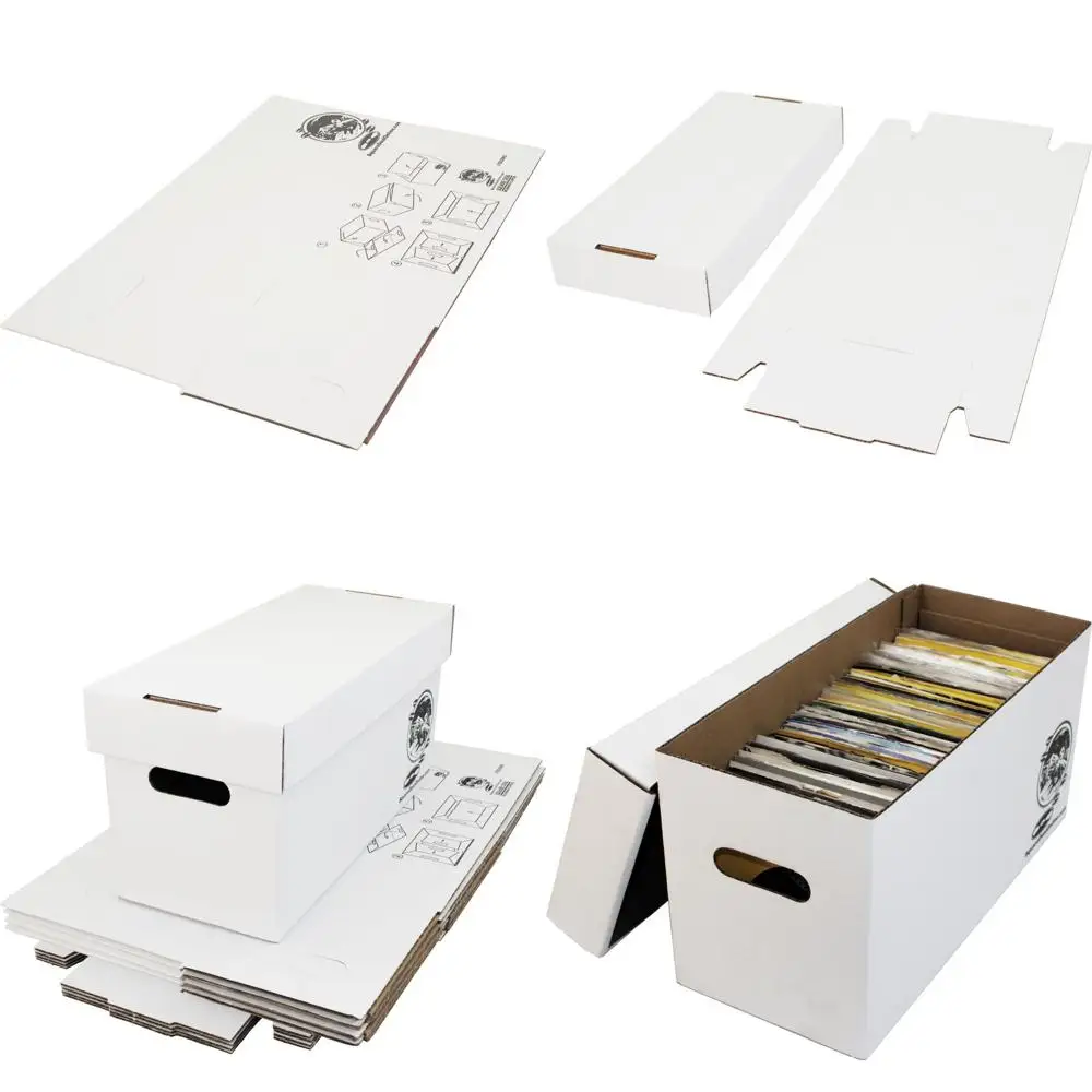 

Прочный картонный короб для 7 виниловых пластинок с крышкой, вмещает 200 пластинок, упаковка из 5 штук