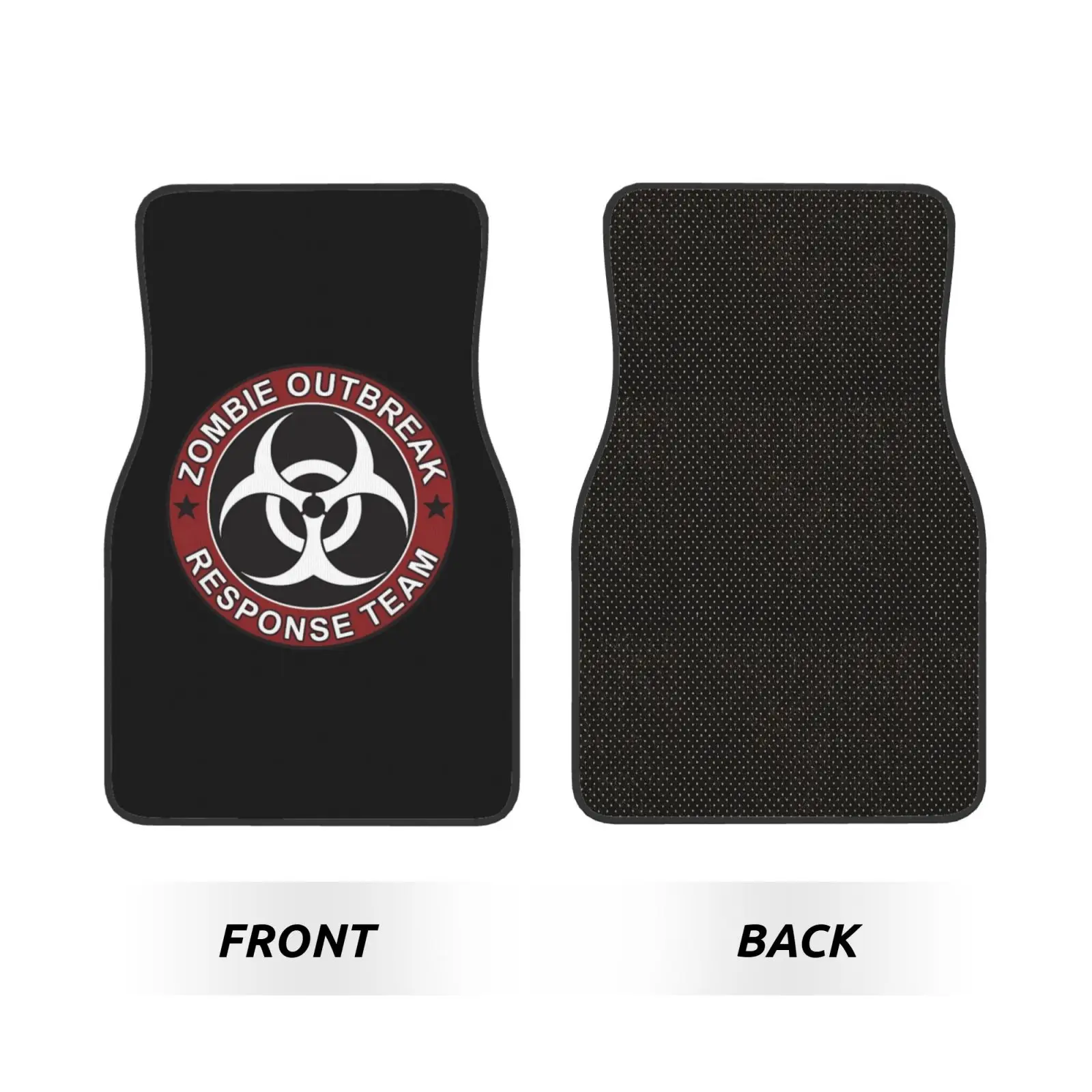 Zombie Outbreak Response Team Car Floor Mats Waterproof Car Carpet Mat Set of 4pcs with Anti-Slip Backing Fit for SUV Trucks