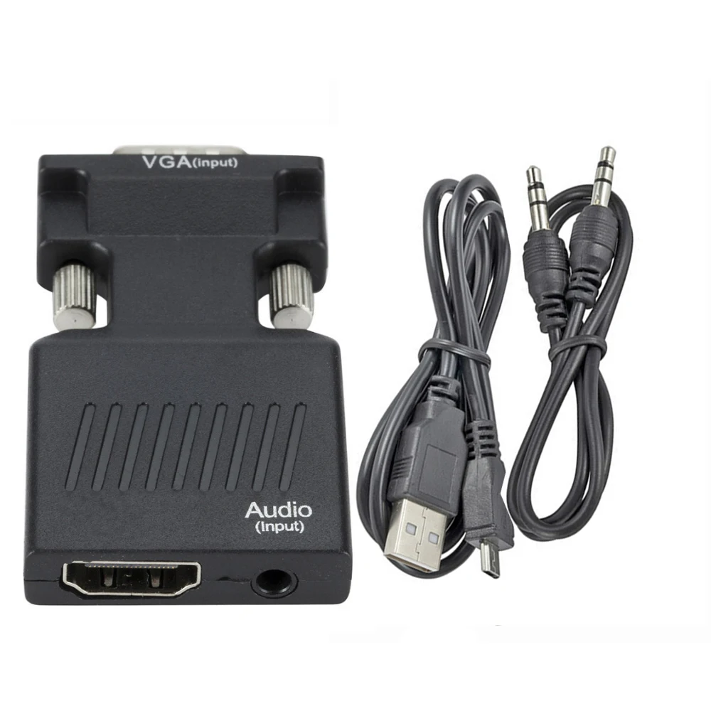 HDMI-compatible VGA Converter With Audio 3 5mm Suitable Projectors High Definition Computer Monitors Set Top Box Connectors