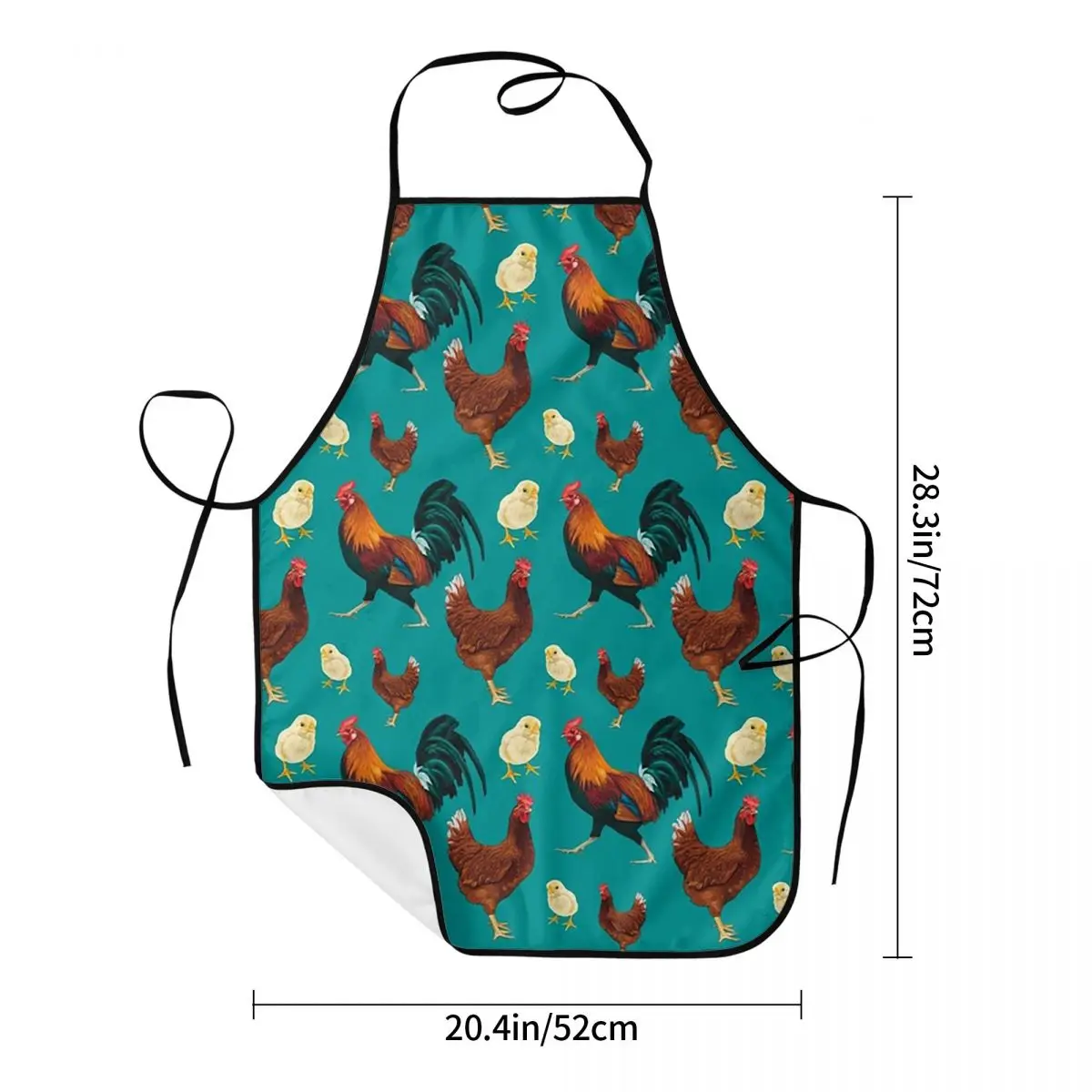 Chicken, Hen And Rooster Design Apron Chef Cooking Cuisine Tablier Sleeveless Bib Kitchen Cleaning Pinafore for Women Men image 2