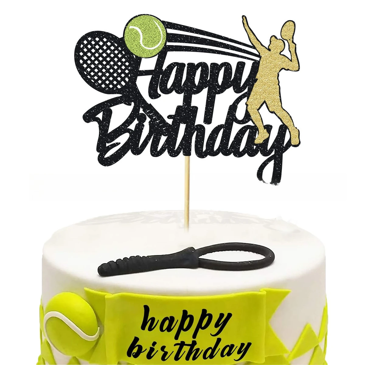 Tennisschläger Tennisspieler Alles Gute zum Geburtstag Kuchen Stecker Sportthema Geburtstag Party Kuchen Dekoration